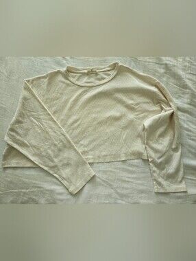 Sonderhaus Pointelle Long Sleeve Top